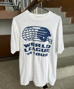 World Legue 1991 Tour Usa Network NFL Tshirt Pullover Hoodie Crewneck Sweatshirt Reprinted Full Color Full Size Gifts For NFL Fans