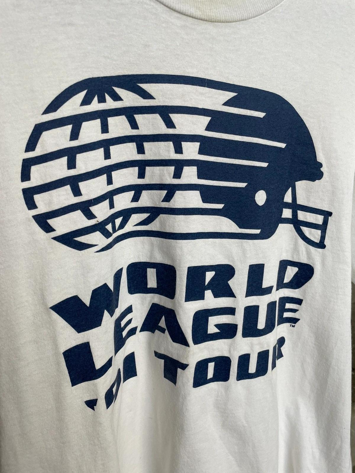World Legue 1991 Tour Usa Network NFL Tshirt Pullover Hoodie Crewneck Sweatshirt Reprinted Full Color Full Size Gifts For NFL Fans - Image 2