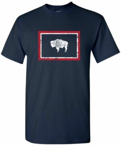 Wyoming State Flag - Hometown Pride Local Souvenir Basic Shirt Sweatshirt Pullover Hoodie Reprinted Full Color Full Size