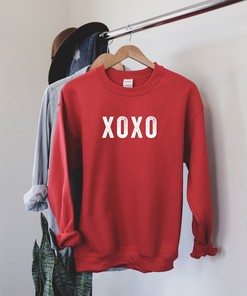 XOXO, Valentine's Day Sweatshirt, Love Shirt, Women's Sweatshirt, Fun Valentine Sweatshirt, Men's Shirt, Galentine's Day