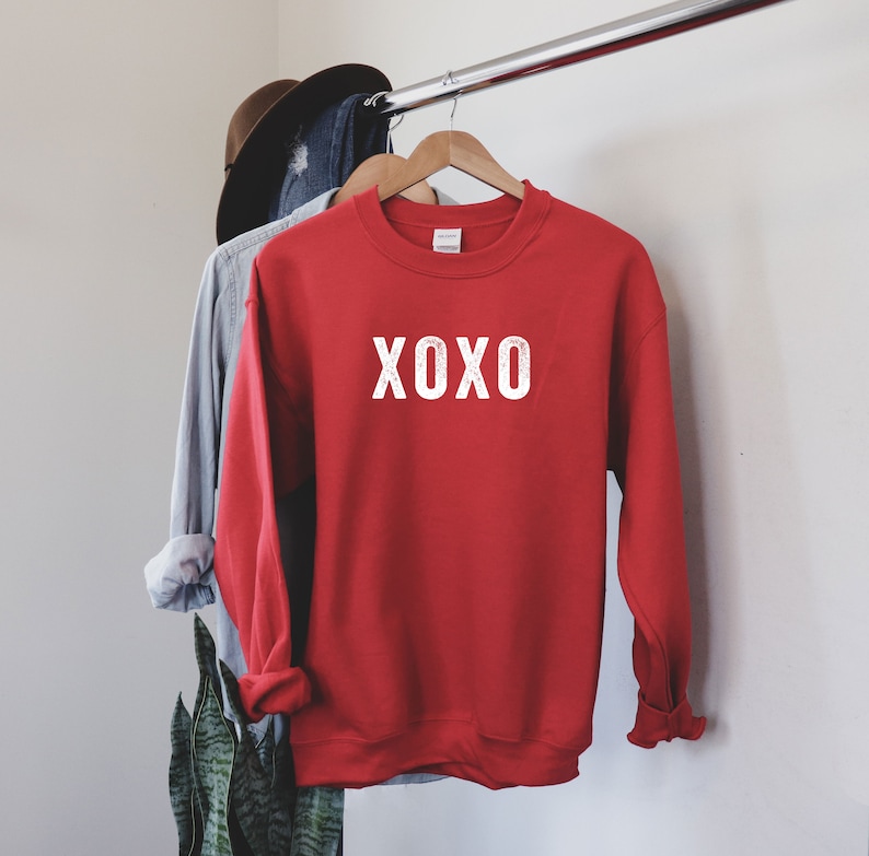 XOXO, Valentine's Day Sweatshirt, Love Shirt, Women's Sweatshirt, Fun Valentine Sweatshirt, Men's Shirt, Galentine's Day - Image 2