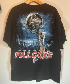 Y2K Atlanta Falcons Big Graphic Tshirt Pullover Hoodie Crewneck Sweatshirt Reprinted Full Color Full Size Gifts For NFL Fans