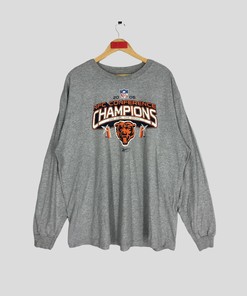 Y2K Chicago Bears NFL Champion Tshirt Pullover Hoodie Crewneck Sweatshirt Reprinted Full Color Full Size Gifts For NFL Fans