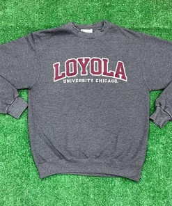 Y2K Loyola Univeristy Chicago T-Shirt Sweatshirt Pullover Hoodie Reprinted Full Color Full Size Gift For NCAA Fans