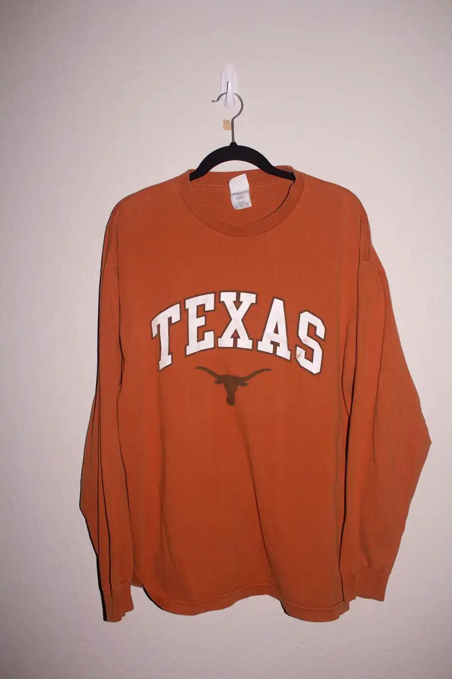 Y2K/90s Texas Longhorns Arc Logo Longsleeve T-Shirt Sweatshirt Crewneck Hoodie Full Size Gifts For Fans