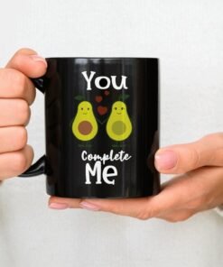 You Complete Me, Avocado Mug, Valentine's Mug, Personalized Mug, Valentine's Gift, Couples Mug, Custom Mug