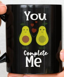 You Complete Me, Avocado Mug, Valentine's Mug, Personalized Mug, Valentine's Gift, Couples Mug, Custom Mug