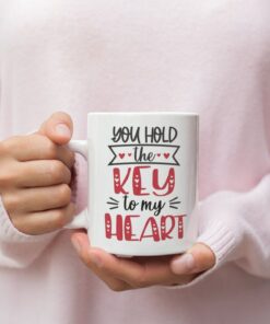 You Hold The Key To My Heart Valentine's Mug, Valentine's Saying Mug, Valentine For Him, Valentine For Her