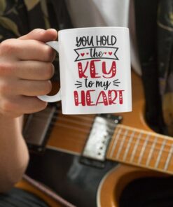 You Hold The Key To My Heart Valentine's Mug, Valentine's Saying Mug, Valentine For Him, Valentine For Her