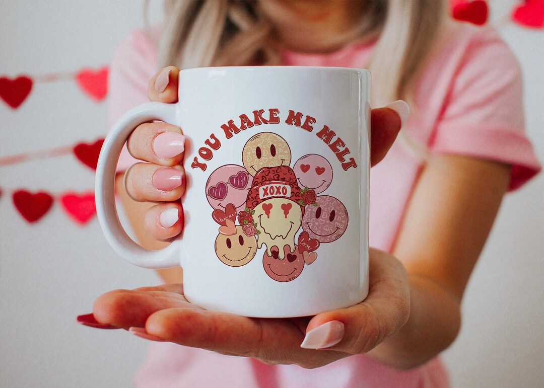 You Make Me Melt, You Make Me Melt Valentines Day, Valentines Day Mug, Retro Valentines Day Mug, Retro Vday Mug