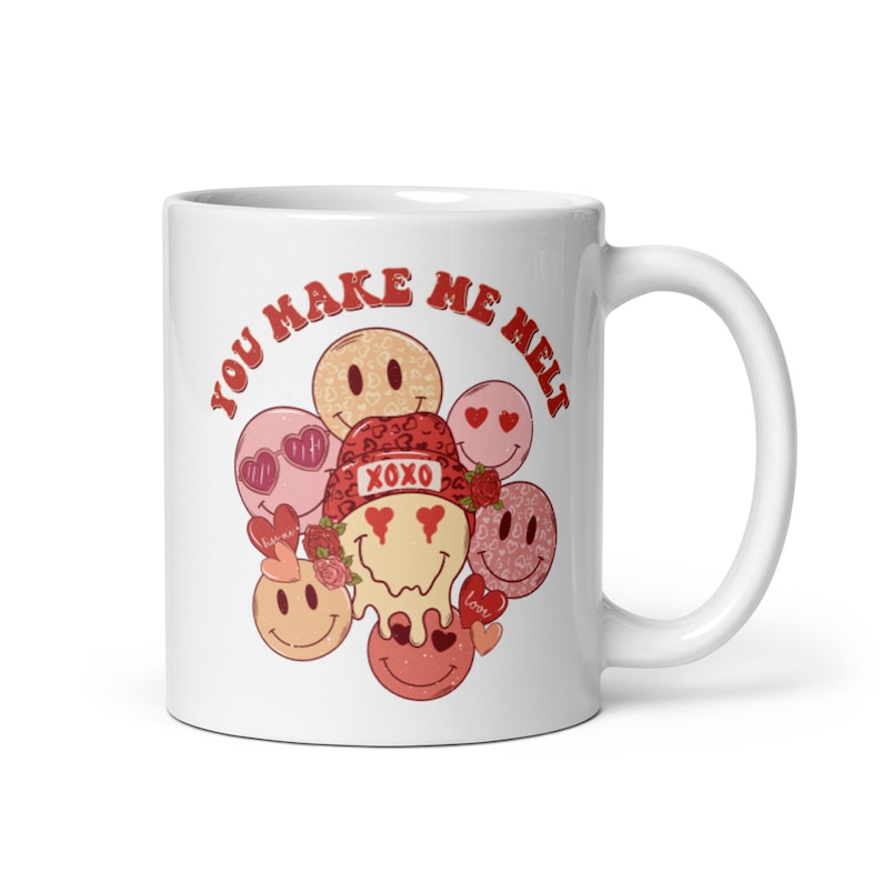You Make Me Melt, You Make Me Melt Valentines Day, Valentines Day Mug, Retro Valentines Day Mug, Retro Vday Mug
