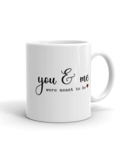 You and Me Valentine Mug, Minimalist Valentine Coffee Mug, Gift For Her or Him