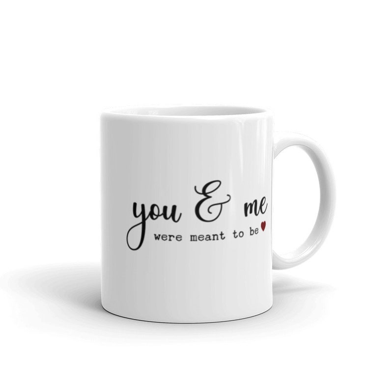 You and Me Valentine Mug, Minimalist Valentine Coffee Mug, Gift For Her or Him