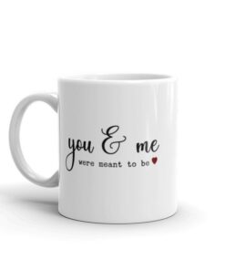 You and Me Valentine Mug, Minimalist Valentine Coffee Mug, Gift For Her or Him