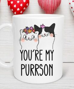 You're My Purrson Valentine’s Day Mug, Cute Cat Lovers Mug, Gift for Girlfriend/Boyfriend, Wife Mug, Cat Mug, Love Mug