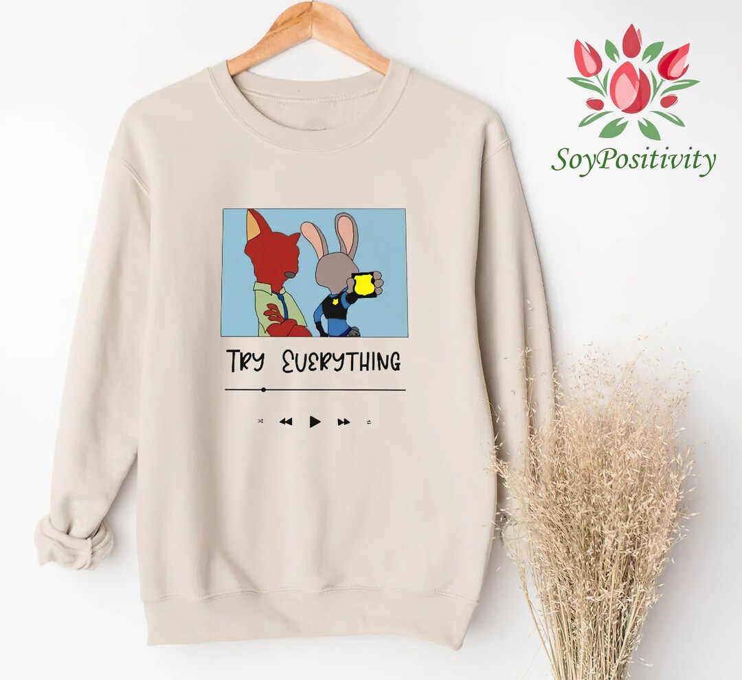 Zootopia Playlist Crewneck Sweatshirt, Animal Kingdom Shirt, Disney Family Shirts, Disney Shirt For Men Women and Kids