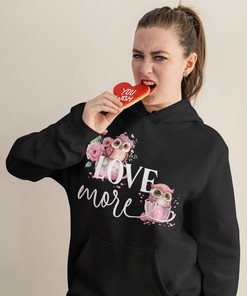cute owl sweatshirt with hood love love romance style valentine's day or mother's day gift modern women unisex sweater hoodie