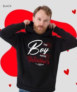 i Hate Valentines Sucks Happy Single Day Dad and Boy Hoodie, Anti No Valentine Day Men Gift Ideas Stupid Cupid Hoodie Shirt