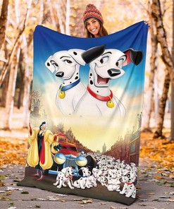 1 Dalmatian Sherpa Fleece Blanket Gifts for Family, for Couple