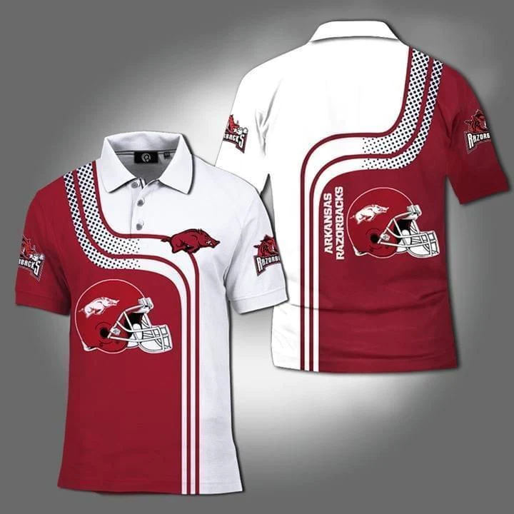 Arkansas Razorbacks Ncaa 3D Polo Shirt