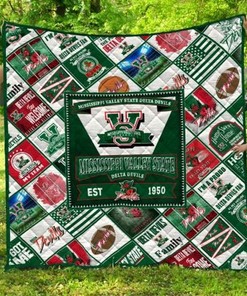 10 Ncaa Mississippi Valley State Delta Devils Collection Quilt Blanket Bedding Set