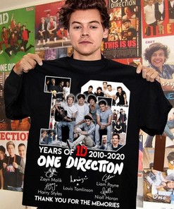 10 Years Of One Direction 2010 2020 Man T-Shirt