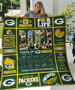 100 Years Of Green Bay Packers Quilt Blanket Bedding Set