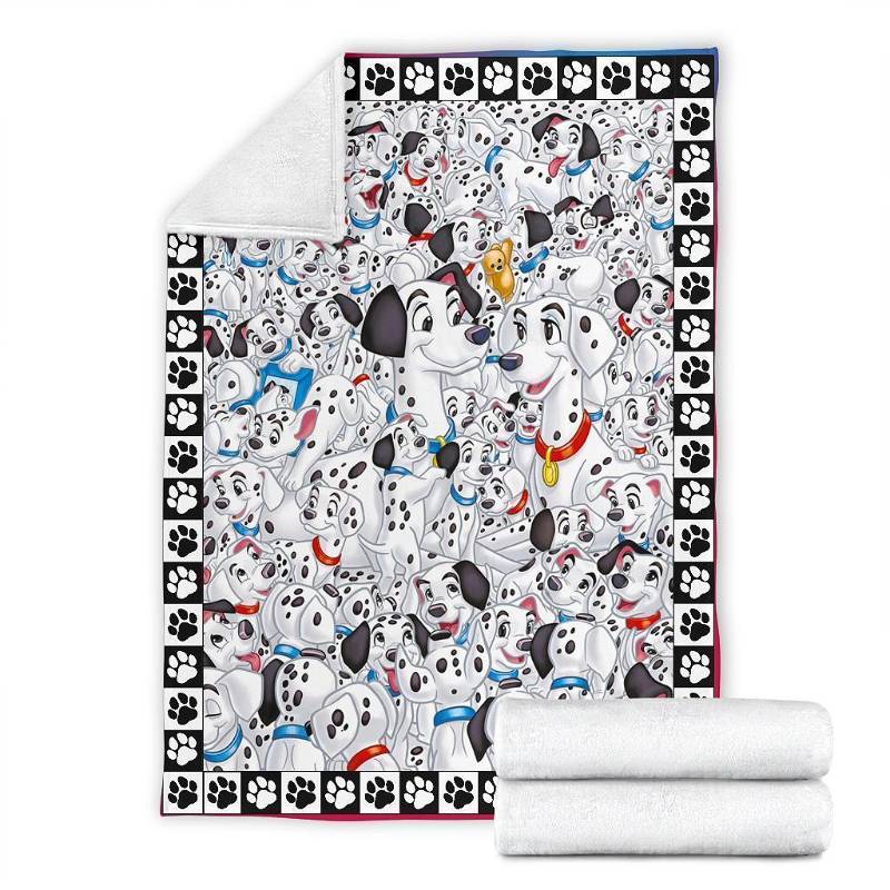 101 Dalmatians Funny Idea Sherpa Fleece Blanket Gifts for Family, for Couple