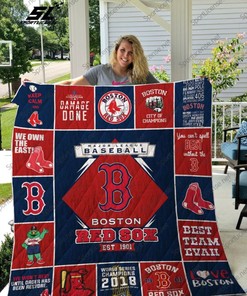 11 Mlb Boston Red Sox Quilt Blanket Bedding Set