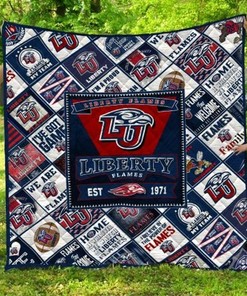11 Ncaa Liberty Flames Collection Collection Quilt Blanket Bedding Set