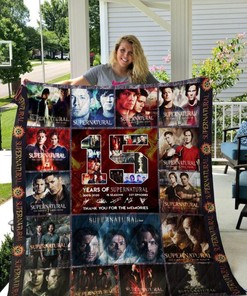 15 Years Of Supernatural Poster Quilt Blanket Bedding Set
