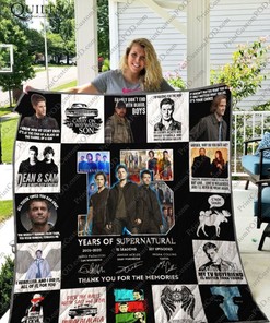 15 Years Of Supernatural Thank You For The Memories For Fan Collection Quilt Blanket Bedding Set