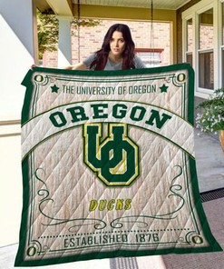 16 Ncaa Oregon Ducks Combined Loved Quilt Blanket Bedding Set