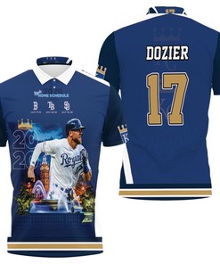 17 Hunter Dozier Kansas City Royals 2021 Polo Shirt All Over Print Shirt 3d T-shirt