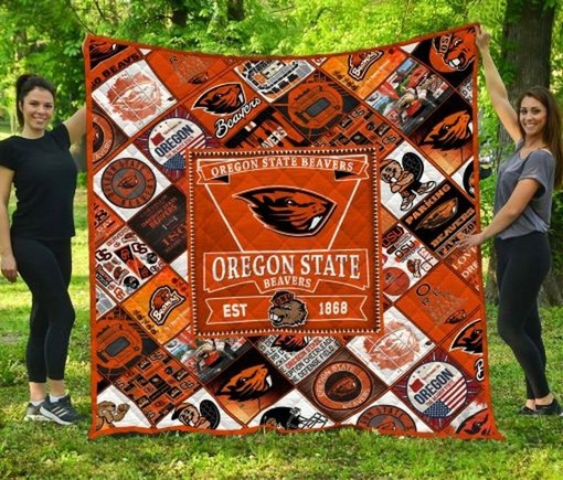18 Ncaa Oregon State Beavers Combined Loved Quilt Blanket Bedding Set