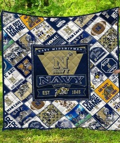1845 Ncaa Navy Midshipmen Collection Combined Quilt Blanket Bedding Set