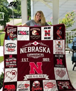 19 Go Big Red Ncaa Nebraska Cornhuskers Quilt Blanket Bedding Set