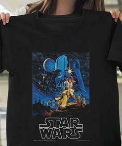 1977 Star Wars Movie Poster New Cotton Unisex T-Shirt