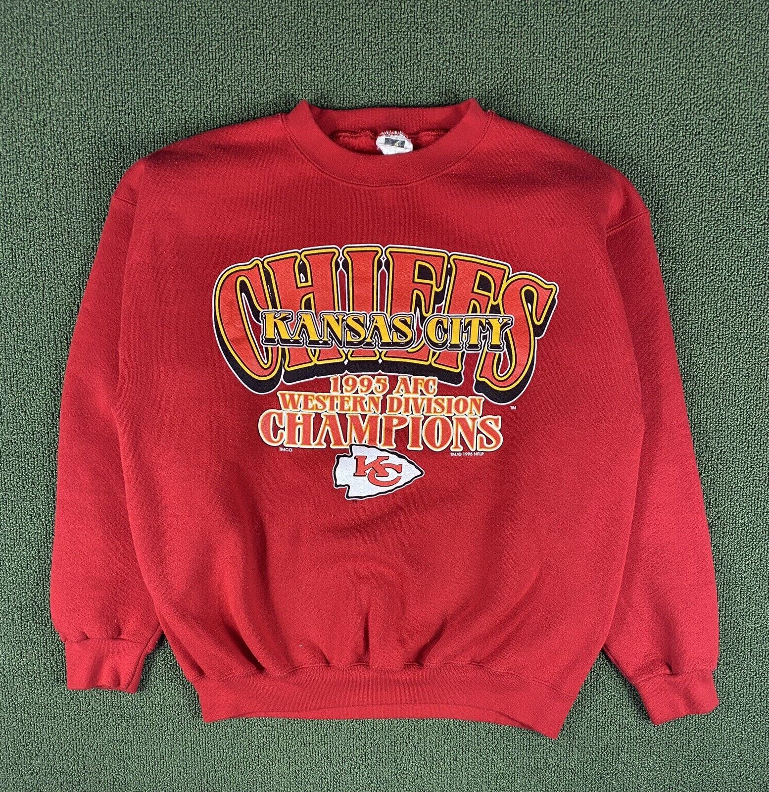 1995 Kansas City Chiefs AFC West Sweatshirt vtg classic style Crewneck H3338