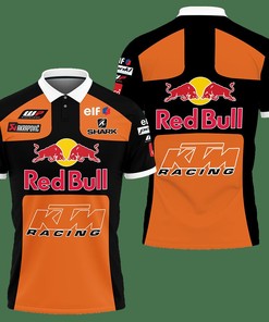 1St 3D Printed Ktm Racing Ttt-Ht Polo Shirt Ver 1 (Orange)