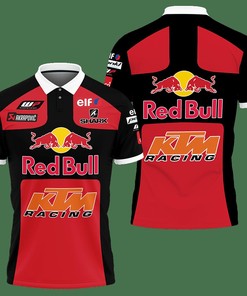 1St 3D Printed Ktm Racing Ttt-Ht Polo Shirt Ver 1 (Red)