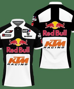 1St 3D Printed Ktm Racing Ttt-Ht Polo Shirt Ver 1 (White)