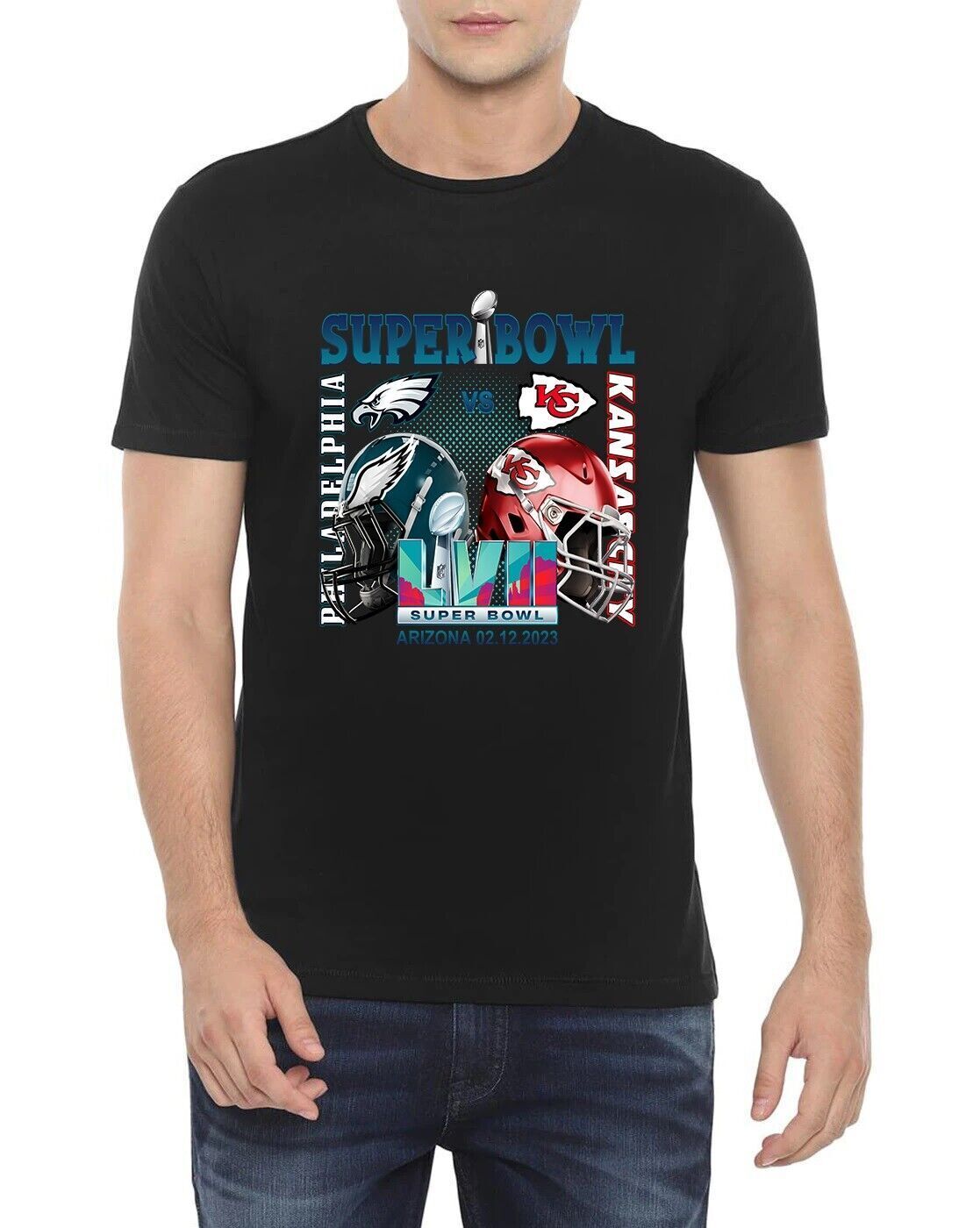 2023 Super Bowl LVII 57 Eagles VS Kansas City Chiefs Shirt Gift For Fan Sport - Image 3