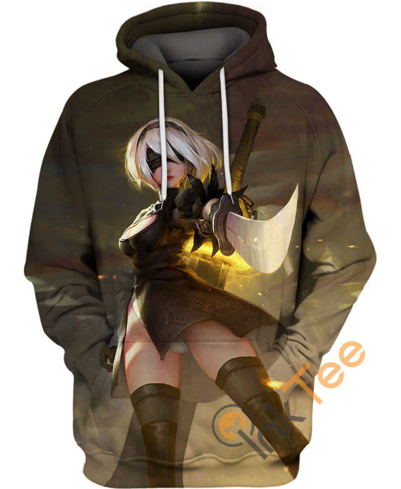 2b Nier Automata Hoodie 3D