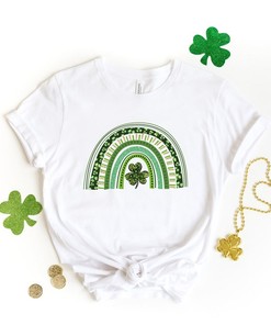 3 Clover Rainbow Shirt, Happy St. Patrick Day Shirt, St.Patricks Day Shirt, Shamrock Lucky, Four Leaf Clover, Irish Shirt
