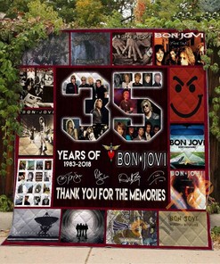35 Years Of Bon Jovi Quilt Blanket Bedding Set
