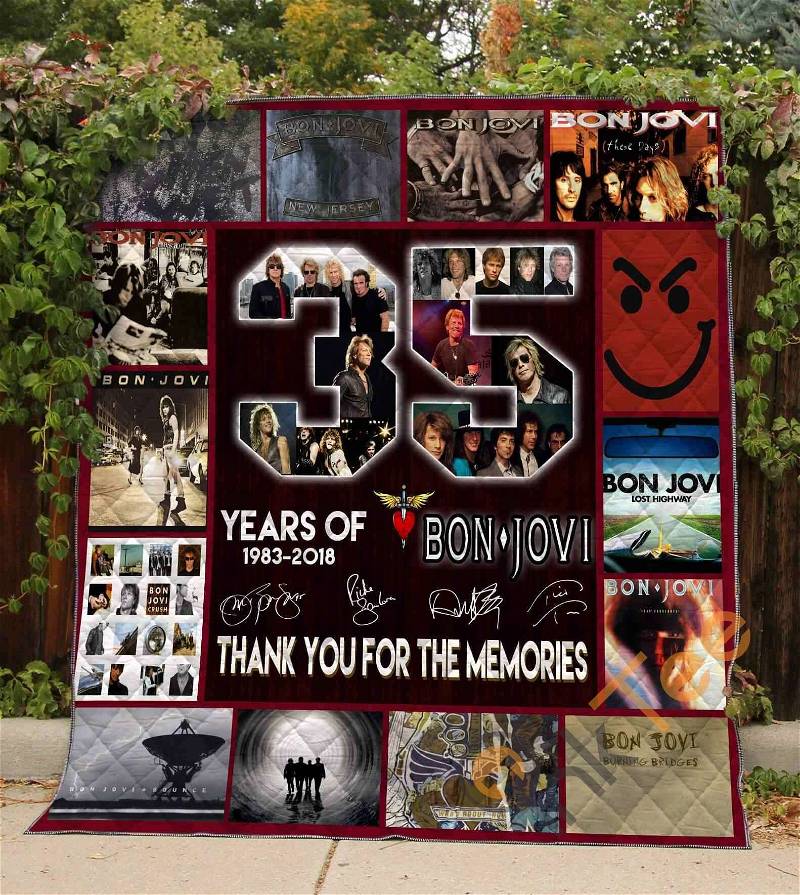 35 Years Of Bon Jovi Quilt Blanket Bedding Set