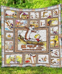 35 Years Of Calvin And Hobbes Thank You For The Memories Quilt Blanket Bedding Set