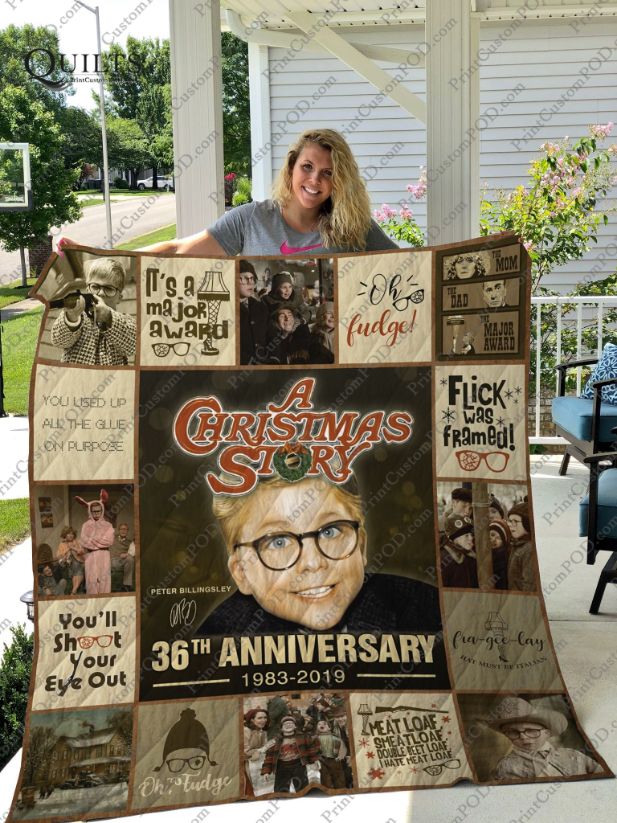 36th Anniversary A Christmas Story Collection Quilt Blanket Bedding Set