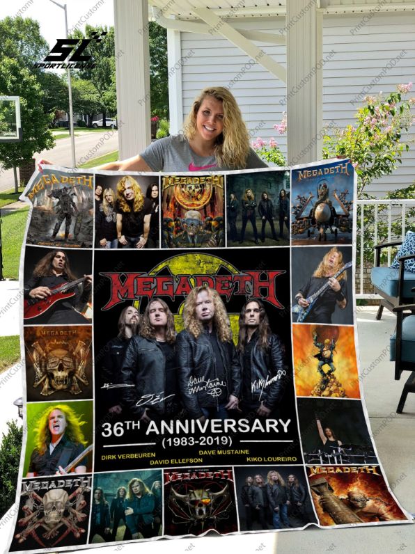 36th Anniversary Rock Band Megadeth Collection Quilt Blanket Bedding Set